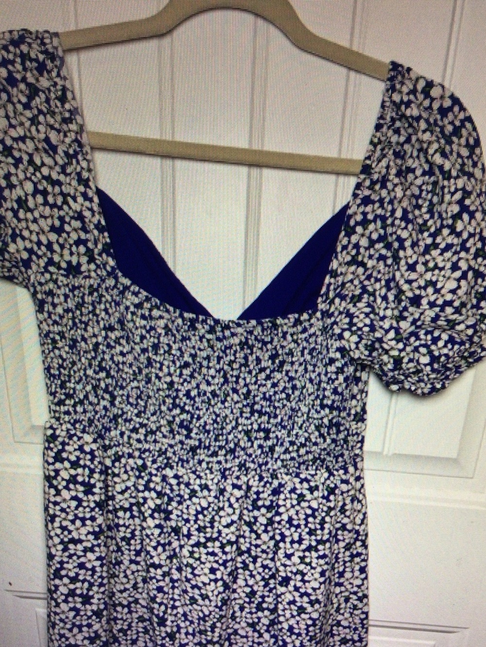 lululemon athletica Navy and White Floral Short Sleeve Dress